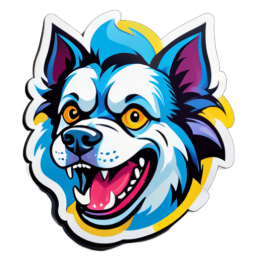 perro loco sticker