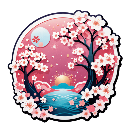 Celebração Celestial das Cerejeiras sticker