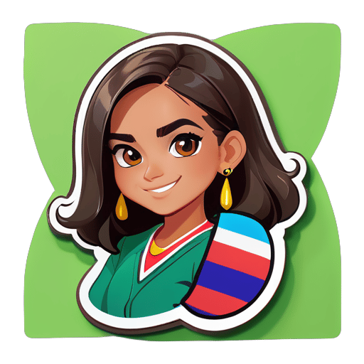 tiktoker costarricense Abigail Madrigal sticker