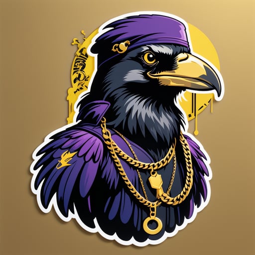 Rap Raven với Dây Chuyền Vàng sticker