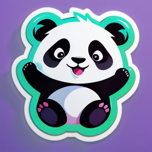 funny panda sticker