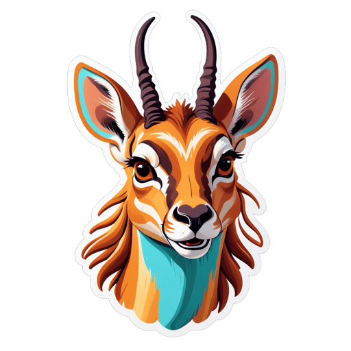 Nervous Antelope Meme sticker