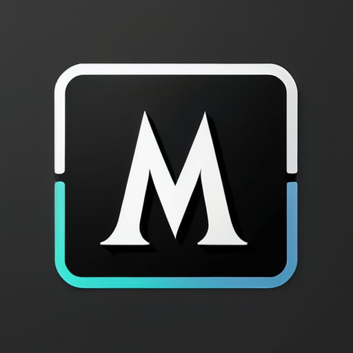 Ajude-me a criar um logo com estilo minimalista, com um ar sofisticado, contendo a letra M sticker