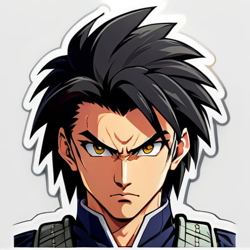 Hair Style: Hayato's hair is short and jet black, styled in a traditional samurai fashion with a slight spiky texture.
Eyes Style: His eyes are intense and piercing, with a determined gaze that reflects his warrior spirit. They are almond-shaped and framed by strong brows.
Facecut: Hayato has a strong and angular face with a chiseled jawline, giving him a stern and determined expression. His facia sticker