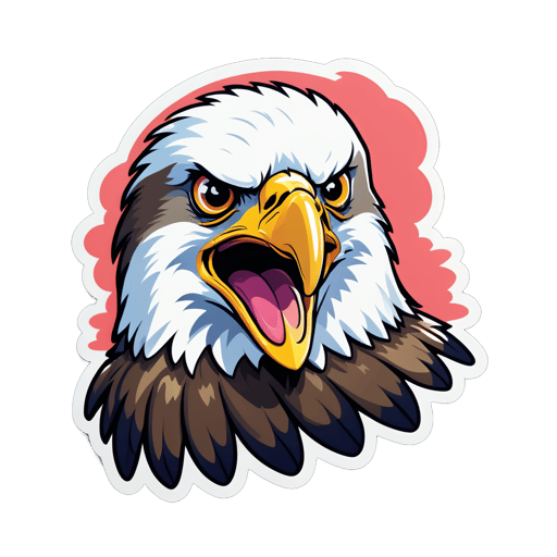 Meme del águila aturdida sticker