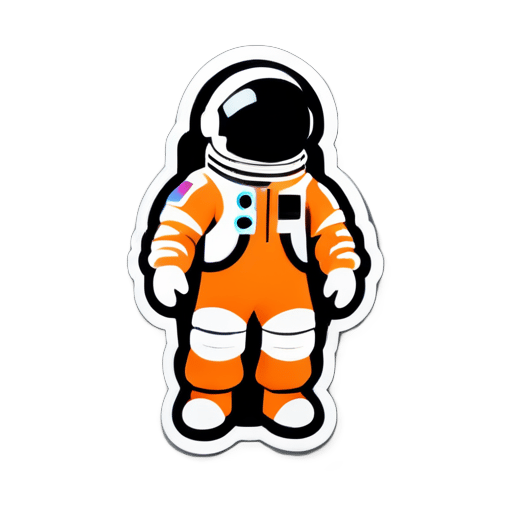 weißer und schwarzer Astronaut sticker