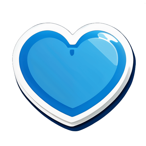 blue heart sticker