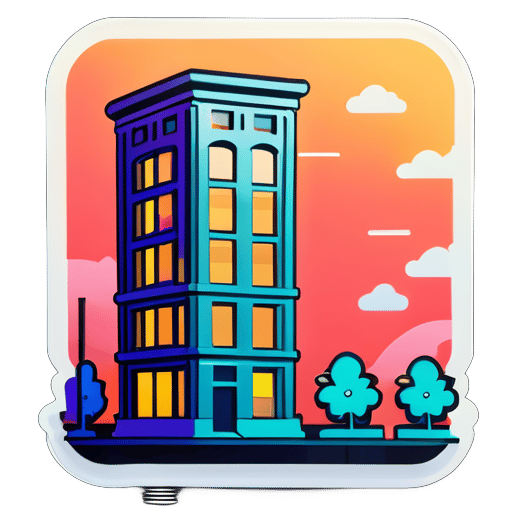 make a sticker which built a building sticker sticker