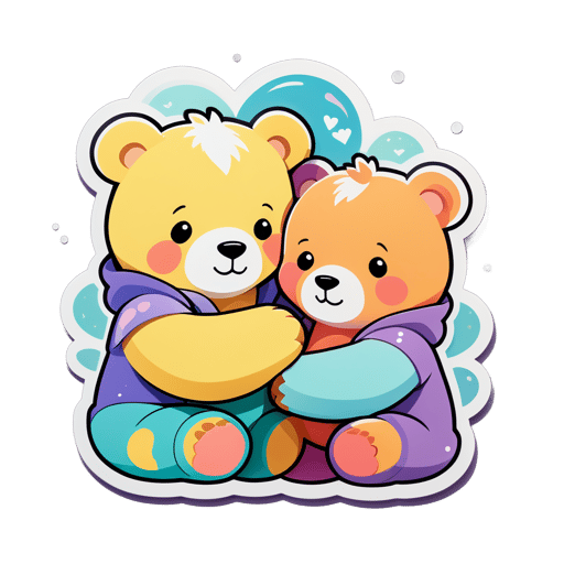 Calming Cuddle Bears sticker