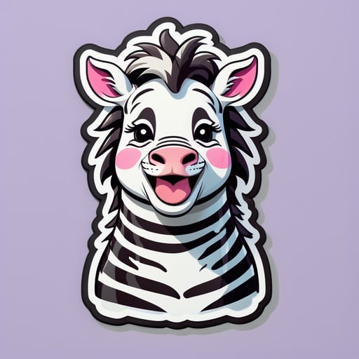 Relieved Zebra Meme sticker