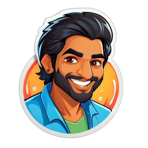 a sticker for indian guy sticker
