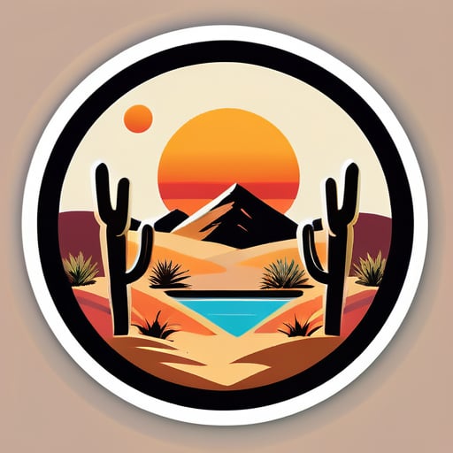 diseño moderno de sudadera estilo desierto sticker