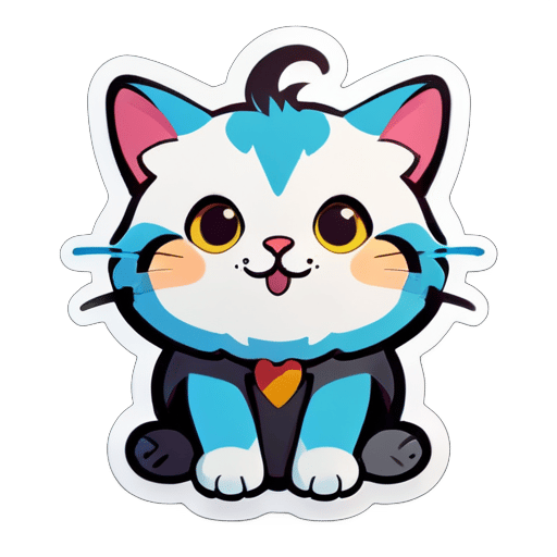 给我生成一个可爱的猫 sticker