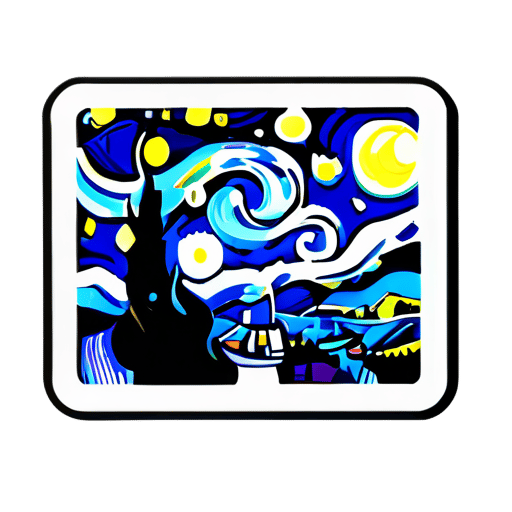 Vincent van Gogh Starry Night sticker