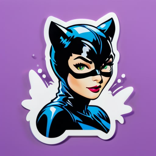 catwoman in realworld sticker
