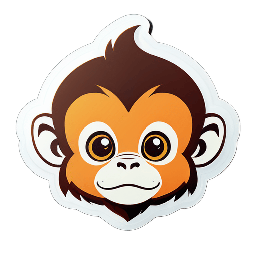 Baby monkey sticker
