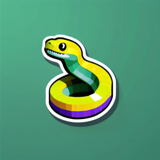 使用html、css和javascript创建一个3D贪吃蛇游戏，并为我提供不同工作的代码 sticker