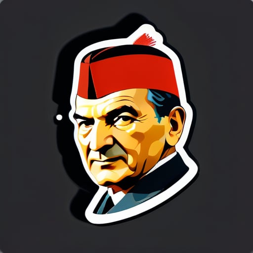 Faça um adesivo com Atatürk sticker