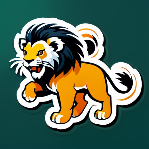 lion volant sticker