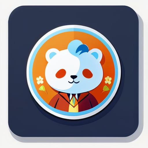 Create a sticker for Feichuang CRM, a SaaS product similar to Salesforce. sticker