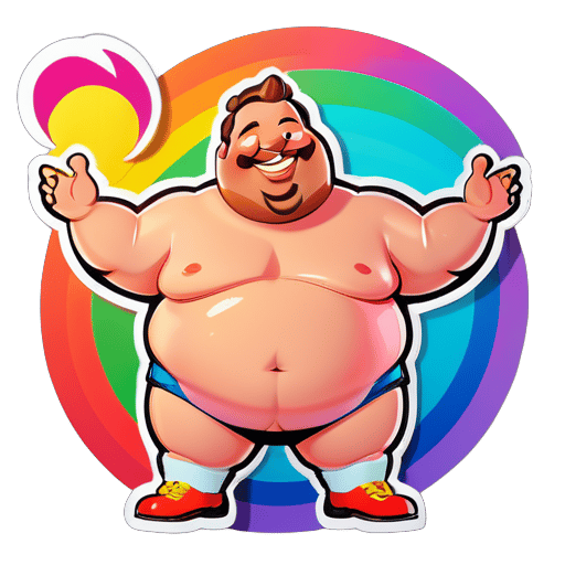 Fat gay and his fat big cock
 sticker