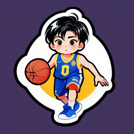 蔡徐坤, spielt Basketball sticker