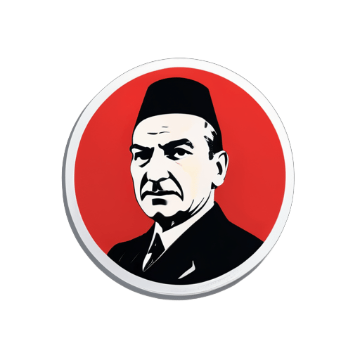 Haz una pegatina con Atatürk sin fez sticker
