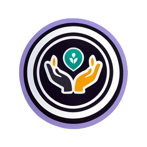 Das Logo für Wohltätigkeitsspenden sticker