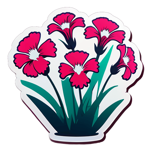 Dancing Dianthus Delirium sticker