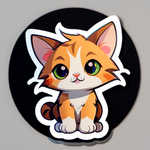 一隻可愛的小貓 sticker
