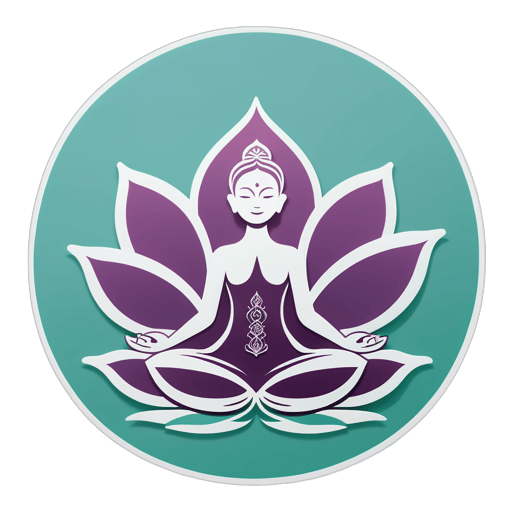 Serene Lotus Meditator sticker
