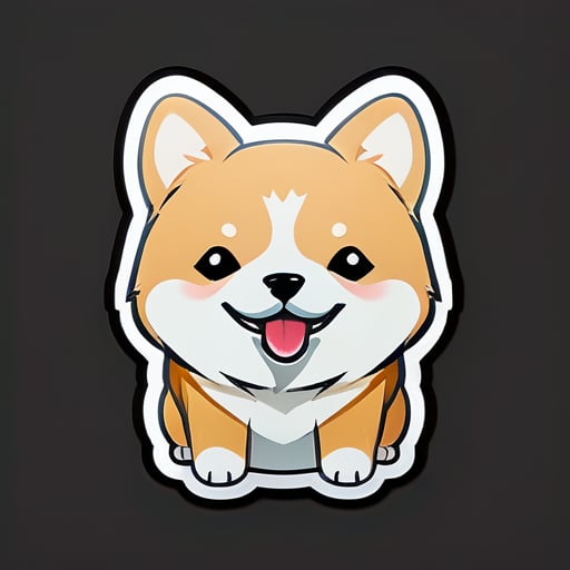 Cachorrinho Shiba Inu adorável sticker