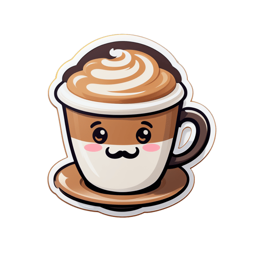 Cappuccino fofo sticker