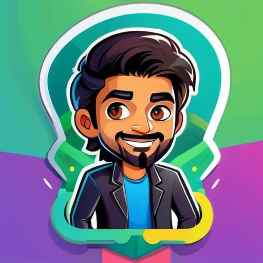 Desenvolvedor de software paquistanês trabalhando em devin sticker
