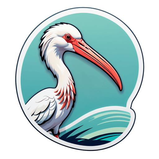 Sturdy Pearl Ibis sticker