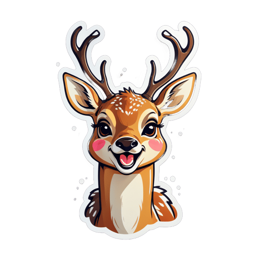 Amused Deer Meme sticker