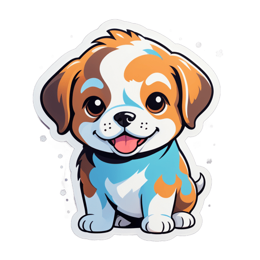 chú chó dễ thương sticker
