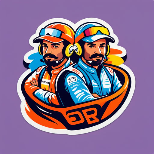 Rally Driver and Co-Driver sticker