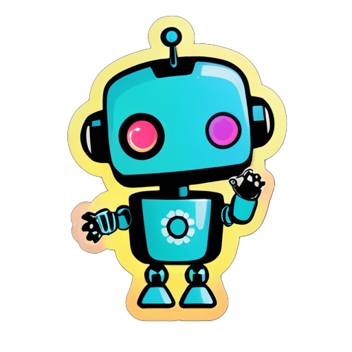 Welcome robot, sticker telegram