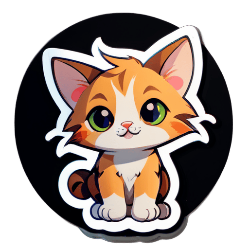 Una linda gatita sticker