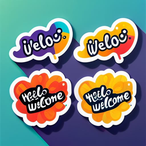 Hello and welcome sticker