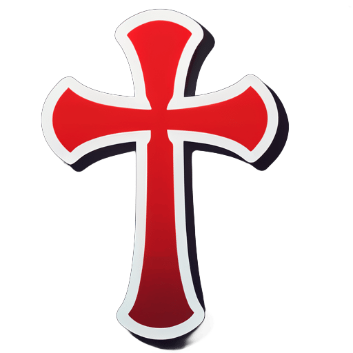 Cleaver Kreuz in Rot sticker