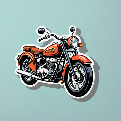 Motocicleta clásica sticker