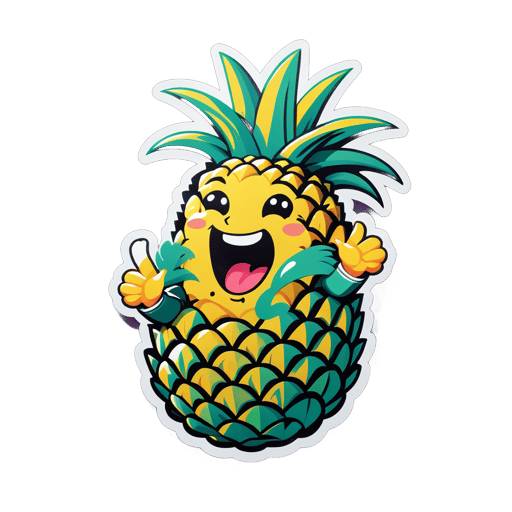 Singing Ananas sticker