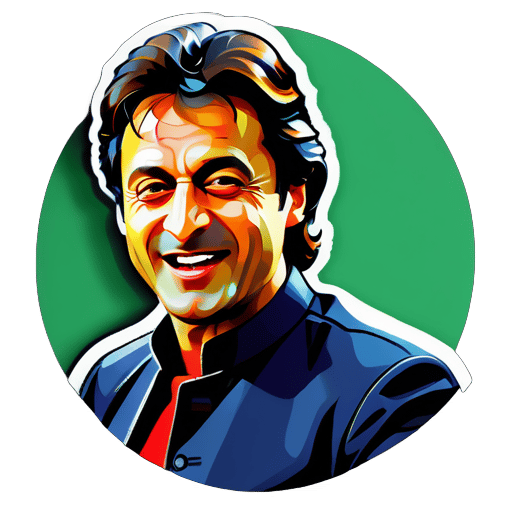 erstelle einen Imran Khan Aufkleber sticker