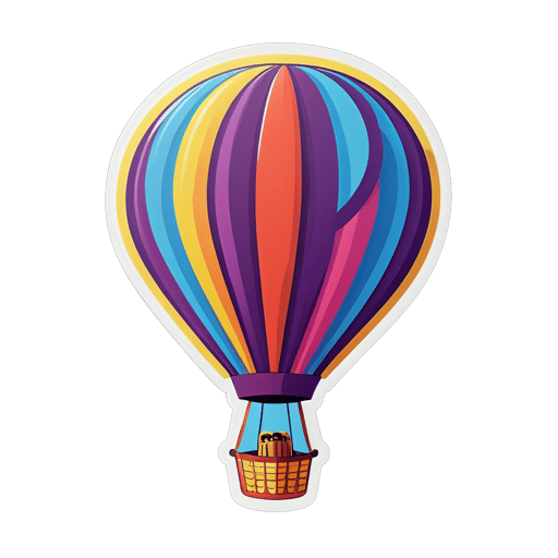 Ballon à air chaud aventureux sticker