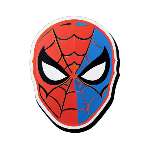 adesivo do superman com cabeça do homem-aranha sticker
