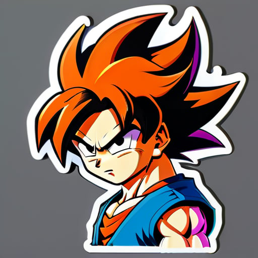 No anime Dragon Ball, Goku sticker