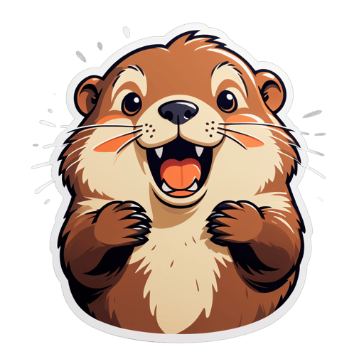 Amazed Beaver Meme sticker