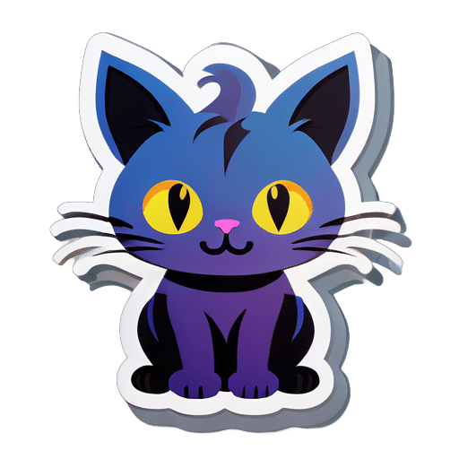 Faça Cat uniq sticker